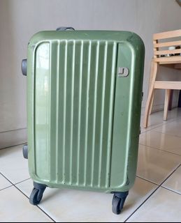 Koper Cabin Luggage Hard Case Suitcase Zipperless Clasp Lock Anti Maling 4 Roda
