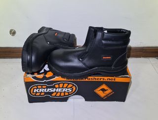 Krushers Tulsa Safety Shoes or Boots Laceless (i.e. Side-zipping) Black