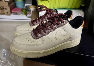 (LetGo) Rare USD200+ Clear Space Hypebeast Nike Air Force 1 07 LV8 4 Fossil Wheat Shimmer UK 9 / US 10 Cream Off White Colour AF1 Alternative to Air Jordan Low or Dunk Low or Air Max