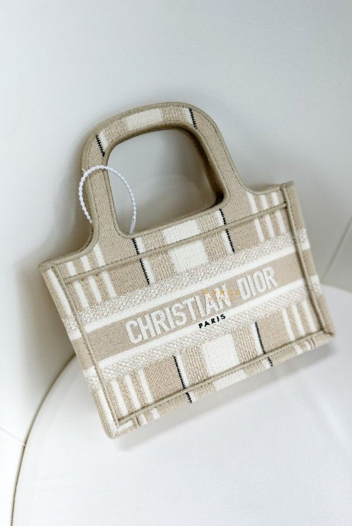 Christian Dior Bayadere Stripe Book Tote