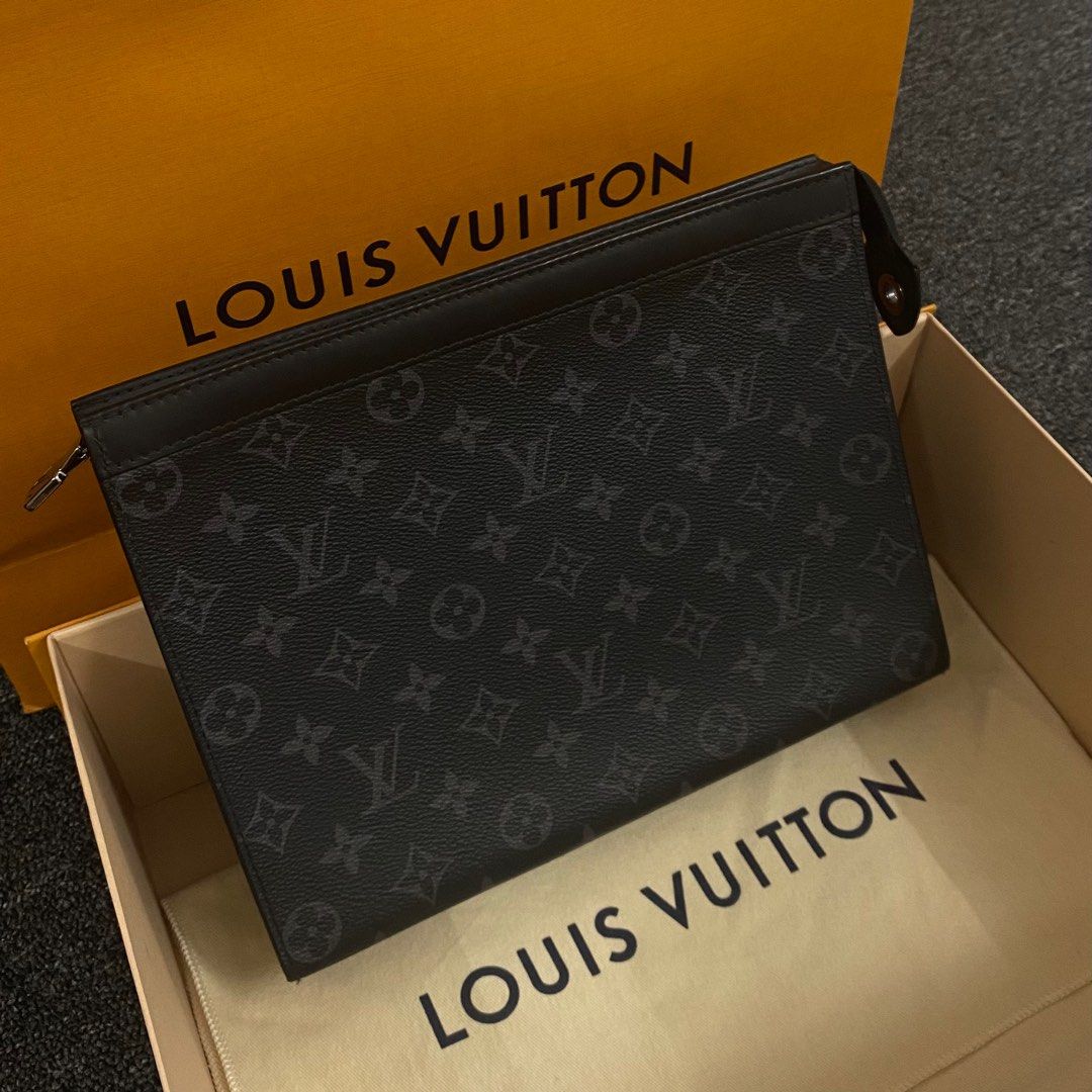 LOUIS VUITTON MONOGRAM ECLIPSE POCHETTE VOYAGE MM, Luxury, Bags & Wallets  on Carousell