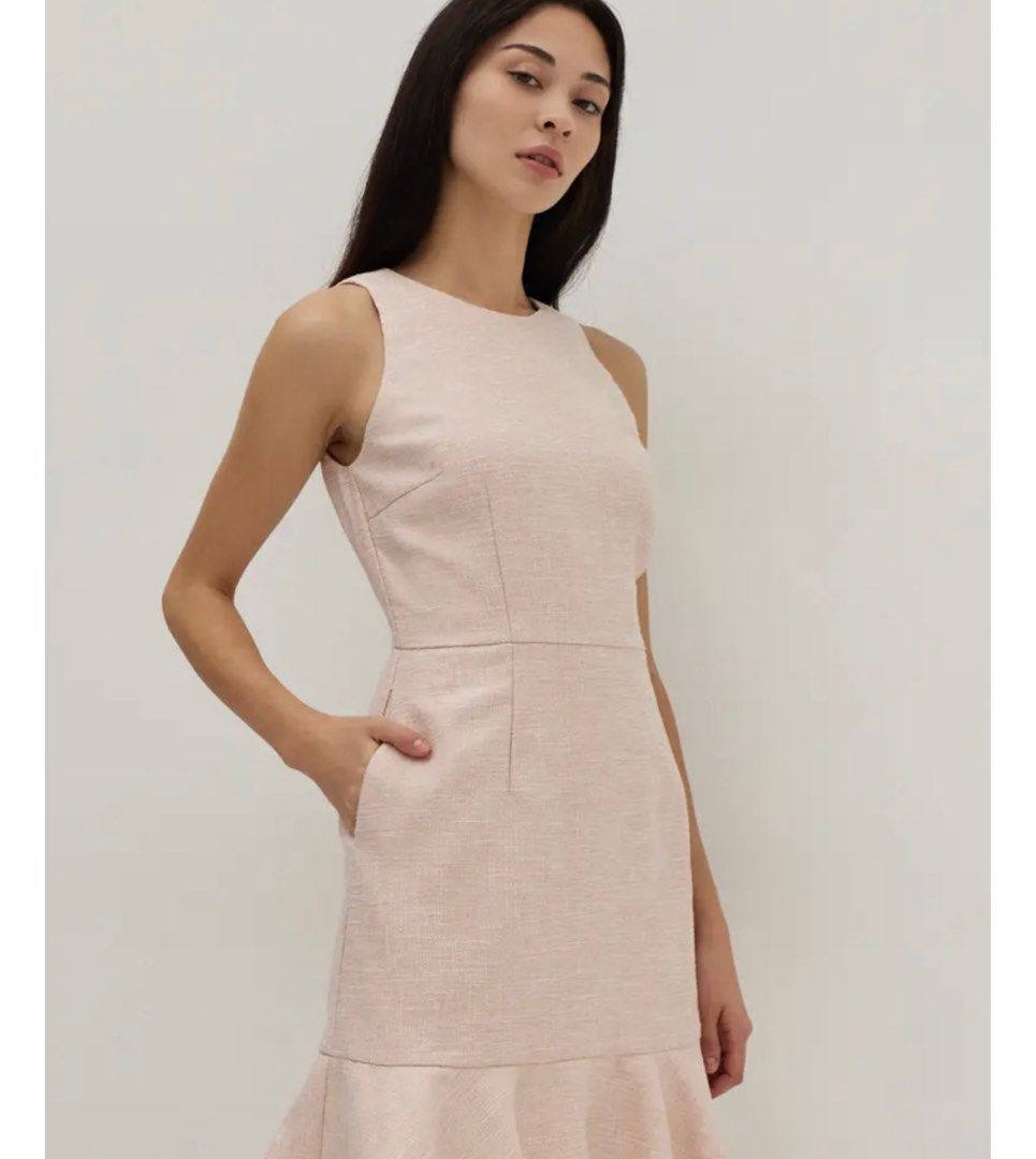 Tweed peplum dress deals