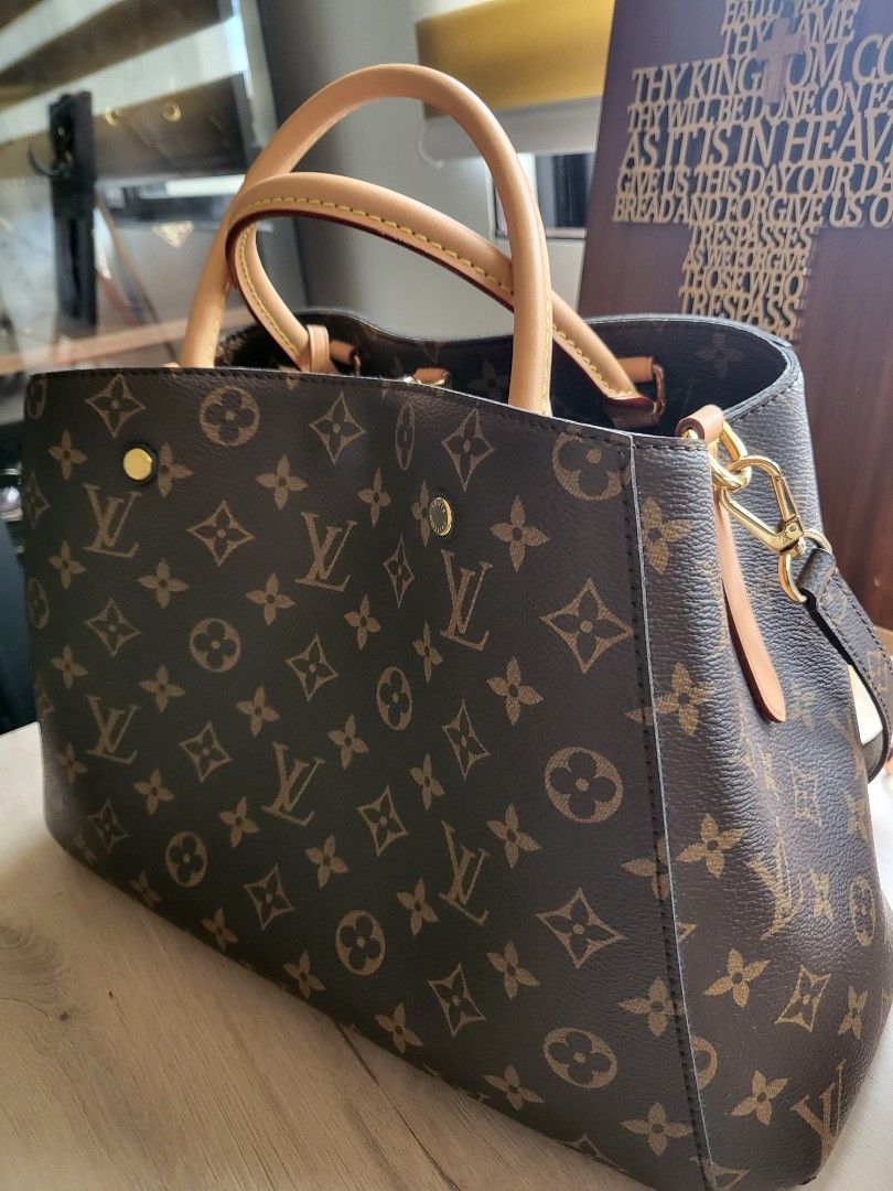 LV Montaigne MM Monogram Empreinte Leather Bag, Luxury, Bags & Wallets on  Carousell