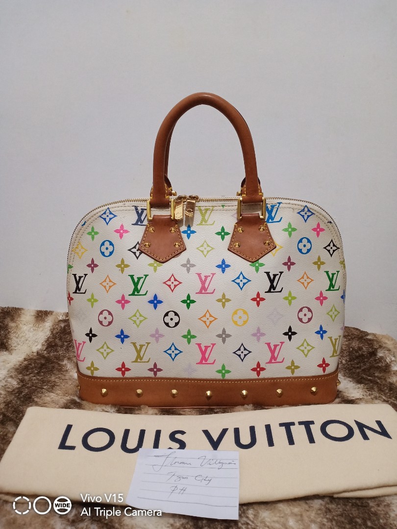 Preloved. LV Papillon White Multicolor (Japan), Luxury, Bags & Wallets on  Carousell
