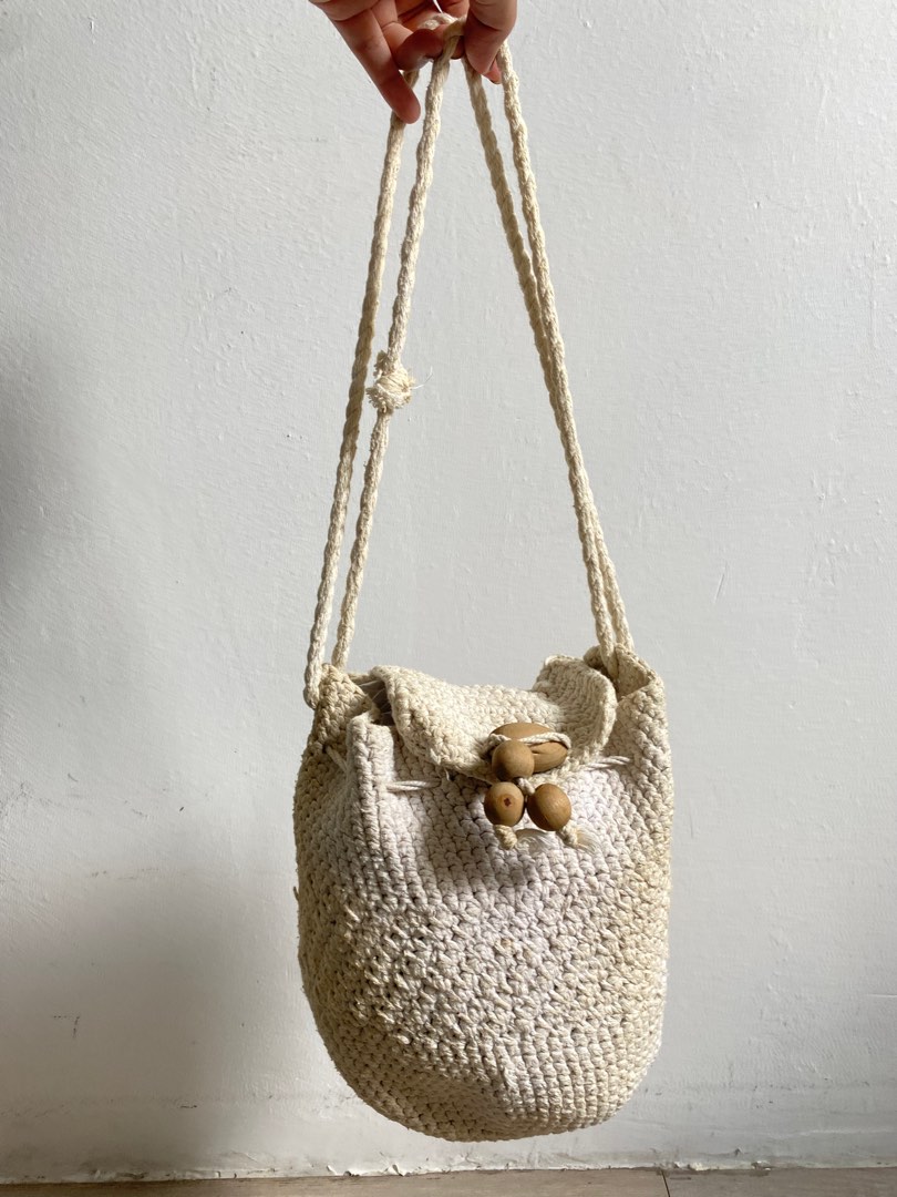 Macrame Crochet Shoulder Beach Bag, Women'S Fashion, Bags & Wallets,  Shoulder Bags On Carousell