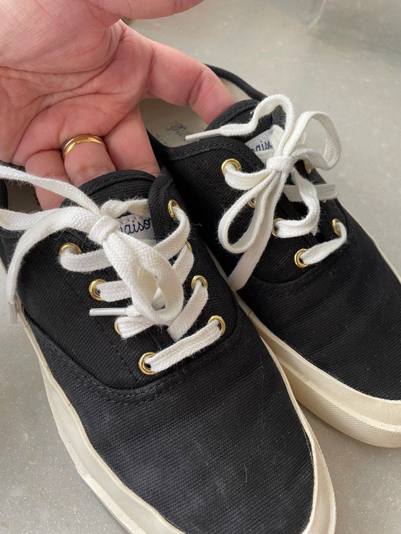 Maison kitsune canvas shoes top
