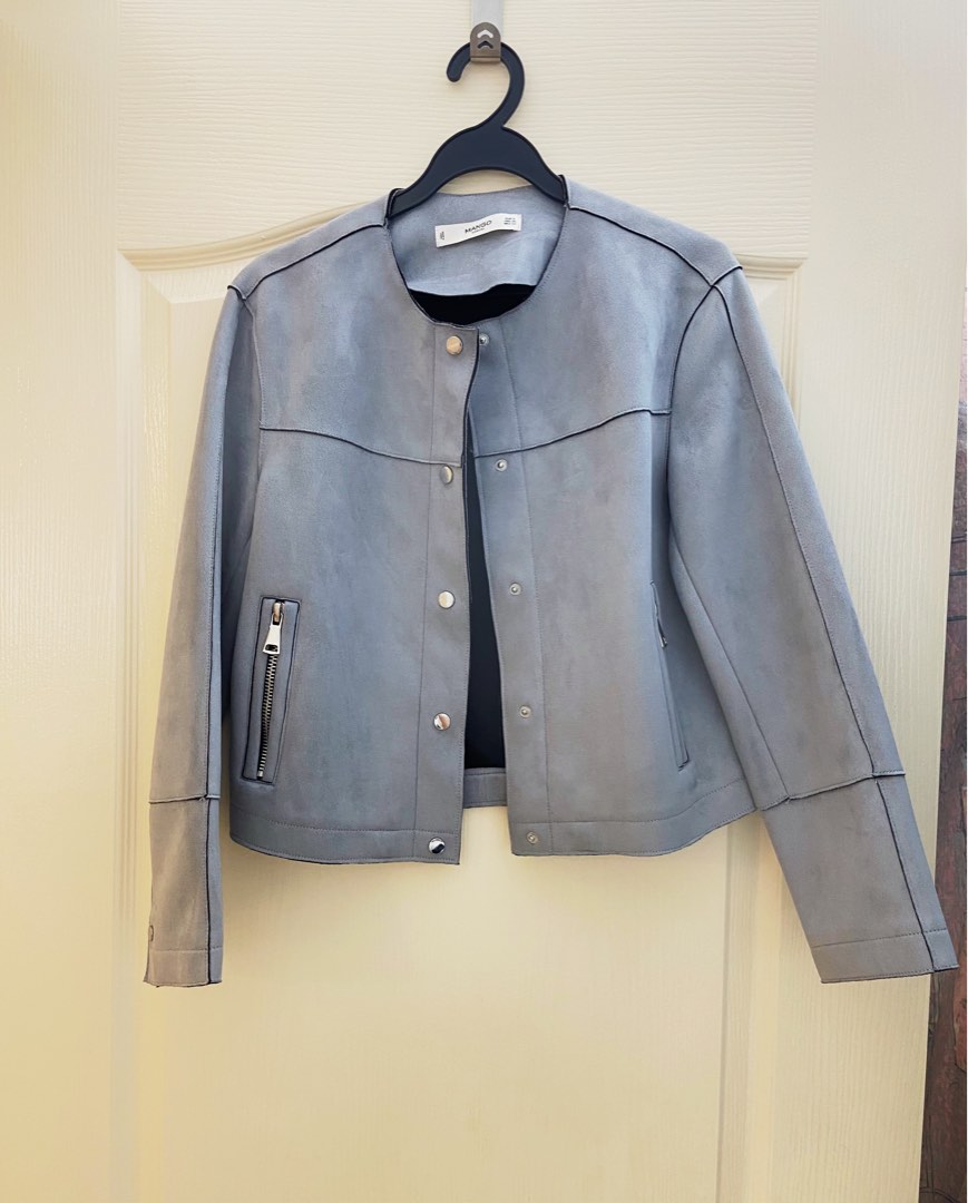 Mango suede biker top jacket