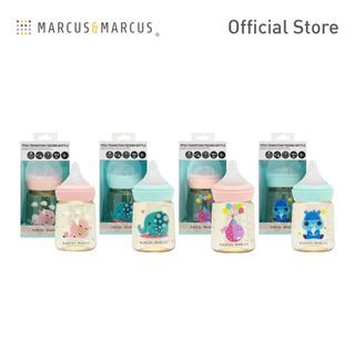 Marcus & Marcus PPSU Transition Feeding Bottle (6oz) (3 singles, 1 set of 2)