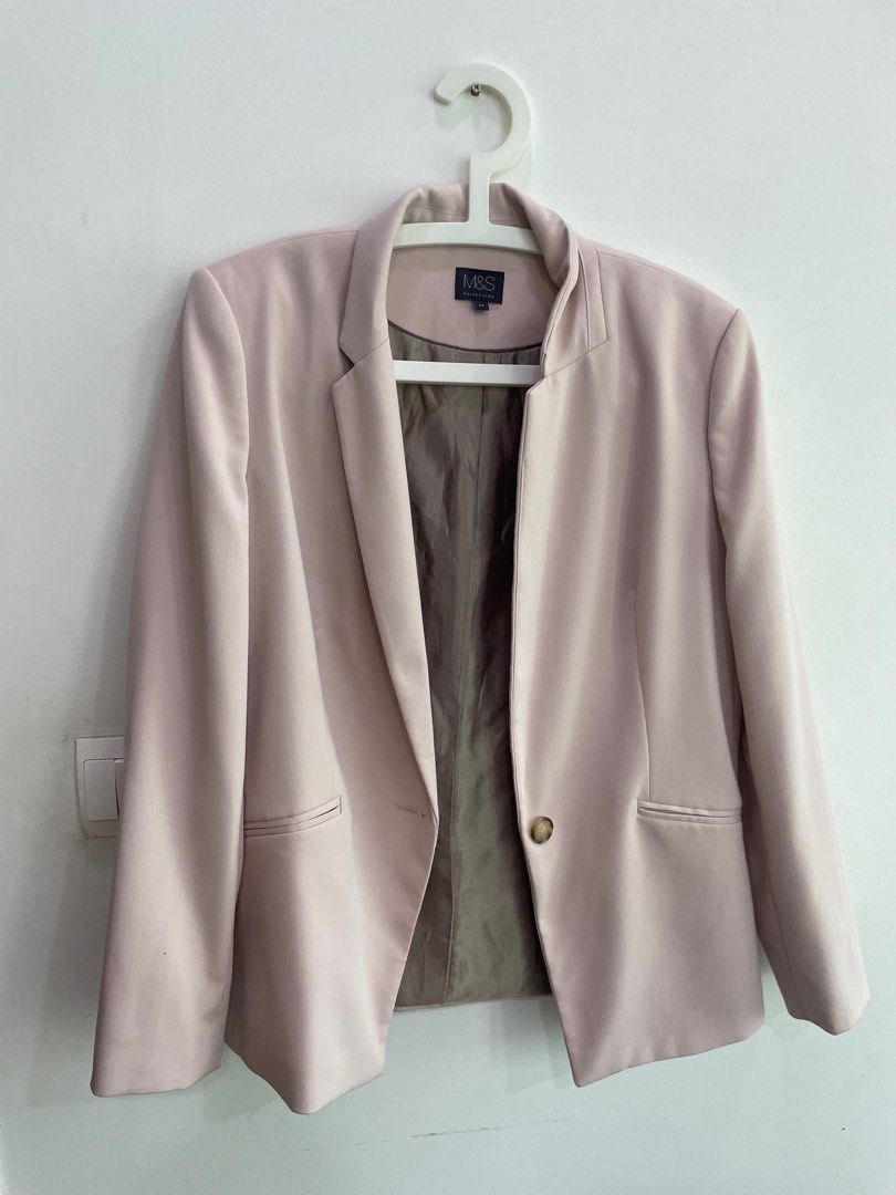 Pink blazer marks and spencer deals