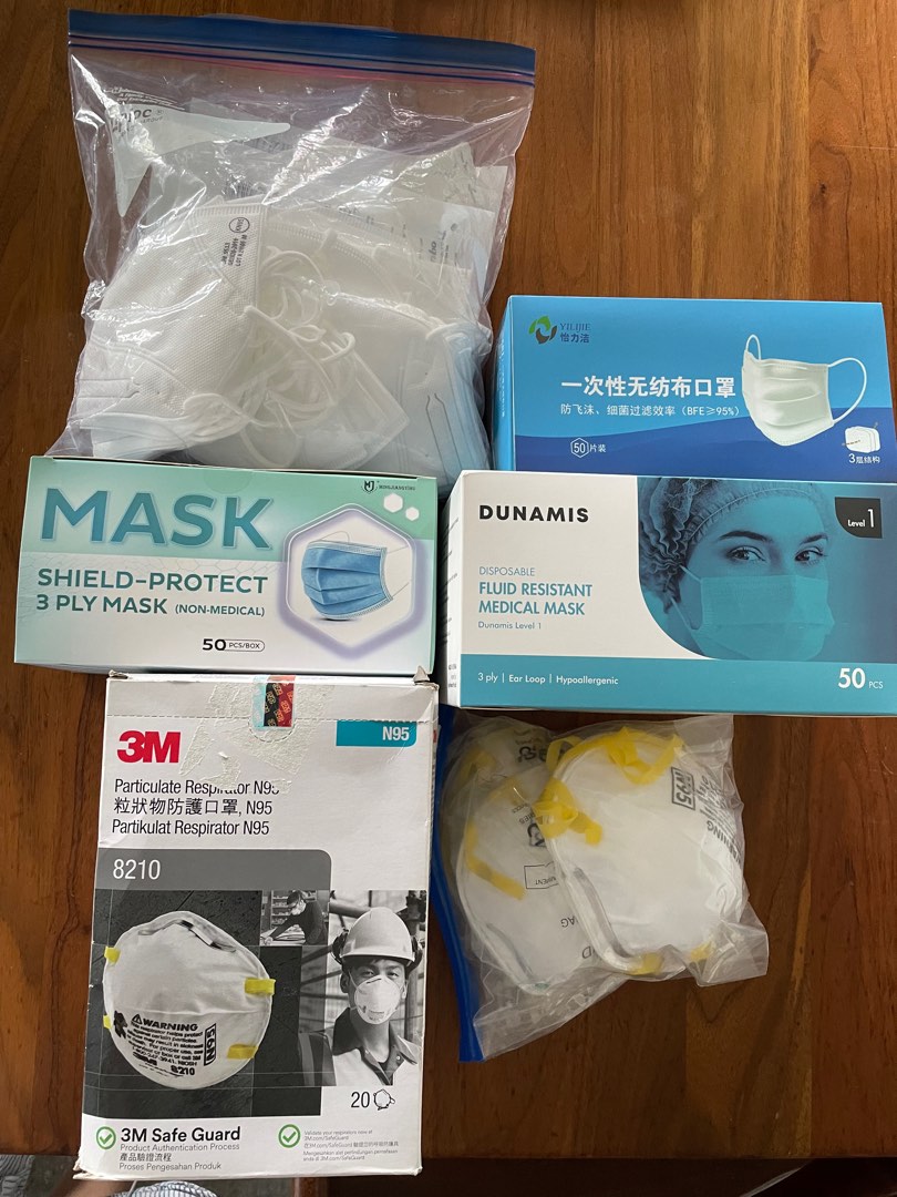 Masks different types (surgical, N95), Health & Nutrition, Face Masks