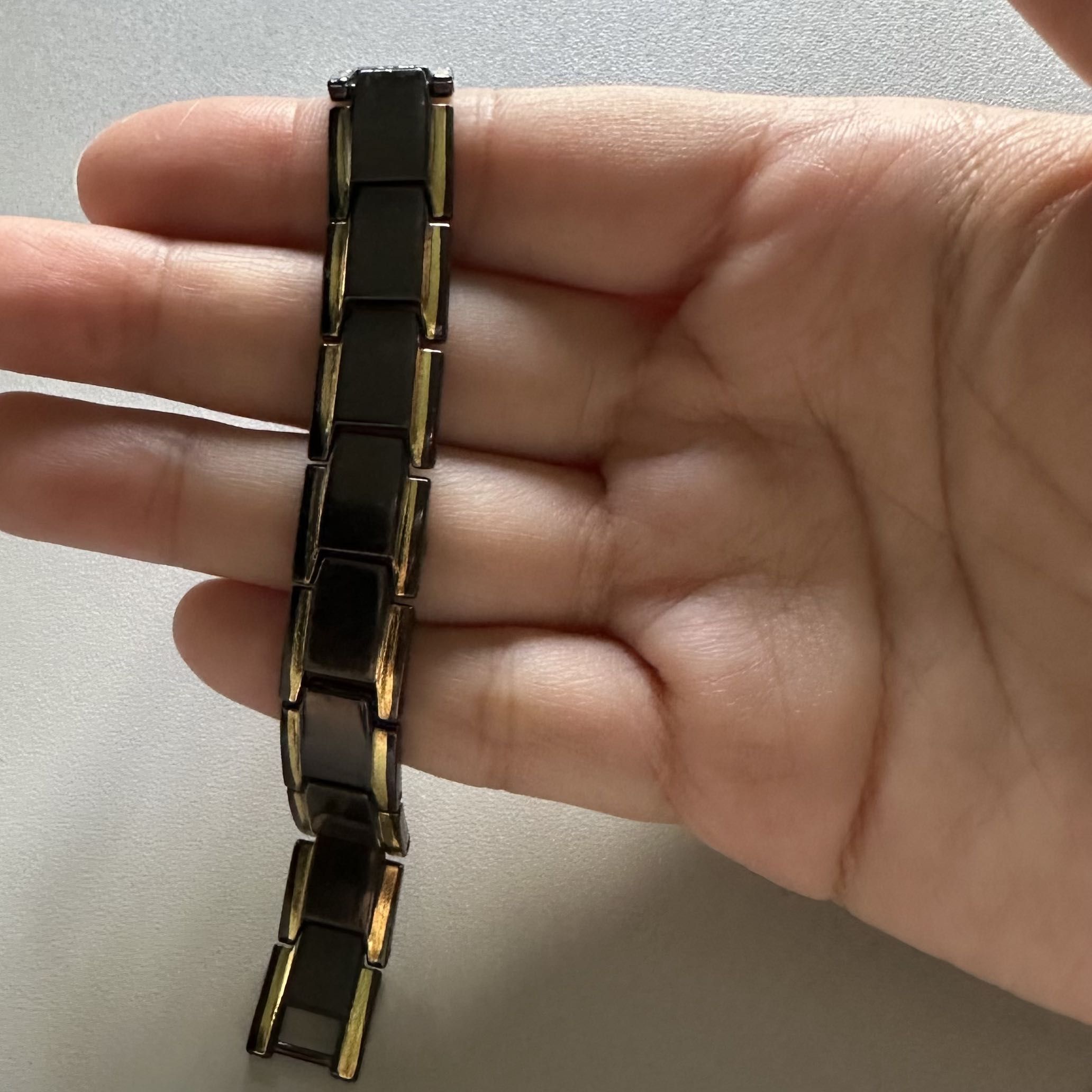 Men black gold stainless steel Bracelet