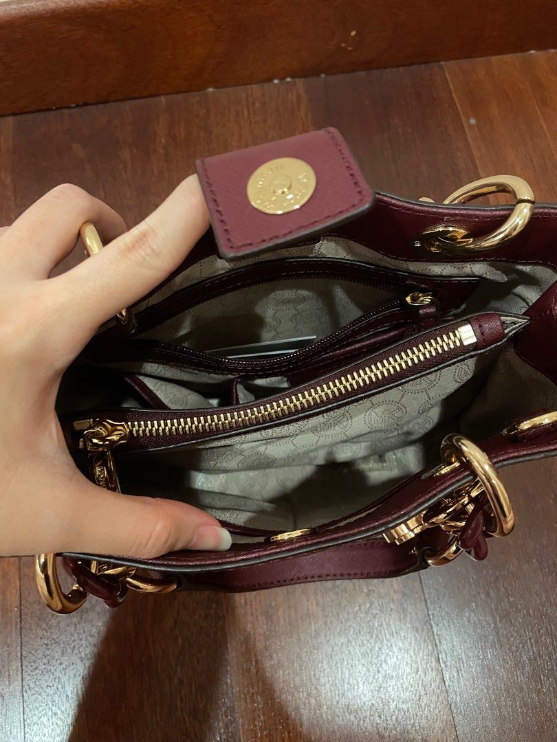 Michael kors sale maroon handbag