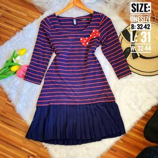 Minnie Mouse ribbon longsleeve winter dress