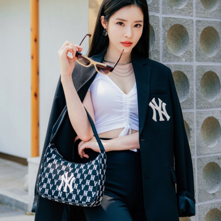 100% authentic MLB Korea  Monogram Casual Style Canvas Faux Fur Street  Style Logo Jacob hobo bag, Women's Fashion, Bags & Wallets, Shoulder Bags  on Carousell