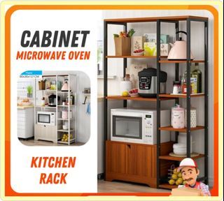 Modern Design Microwave Storage Rack with Cabinet