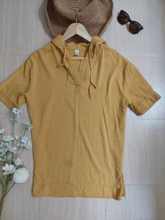 Mustard hoody blouse
