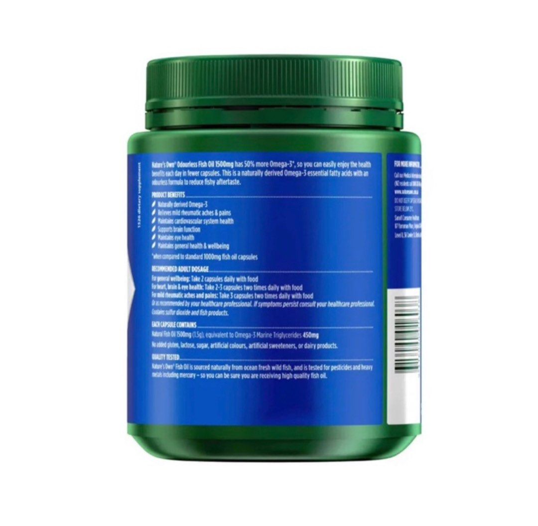 Nature s Own High Strength Odourless Fish Oil 1500mg X 500