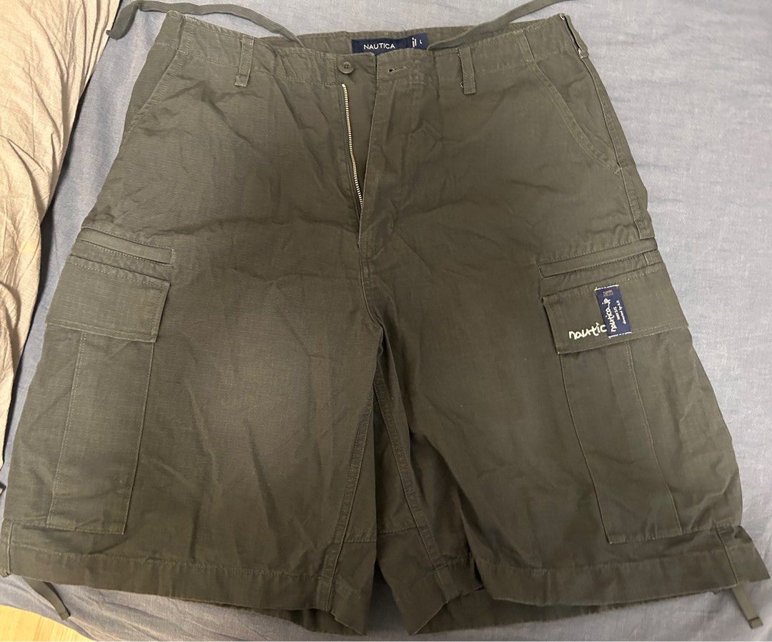 Nautica bdu shorts 短褲L size 灰色, 男裝, 褲＆半截裙, 短褲