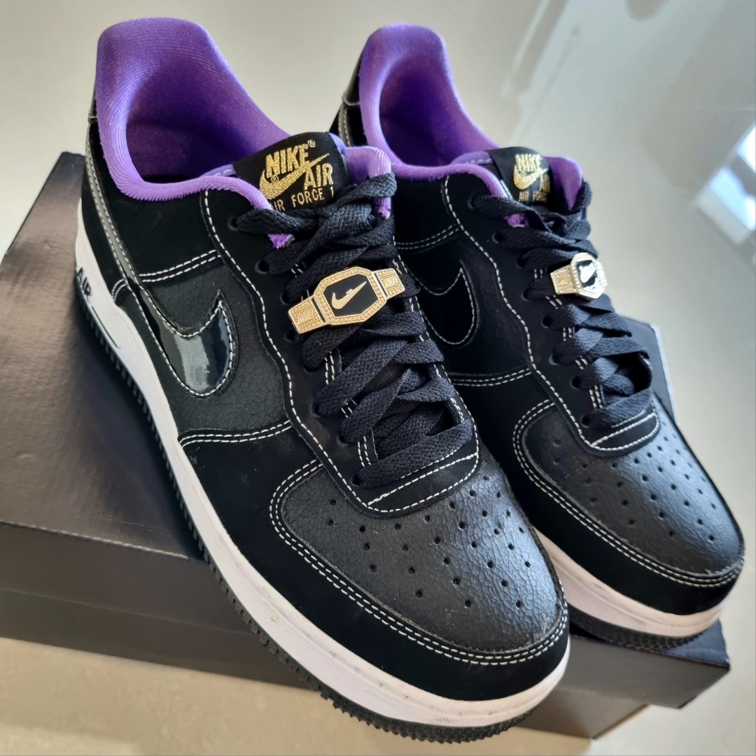 NIKE AIR FORCE 1 '07 LV8 EMB WORLD CHAMP BLACK/IRON GREY SZ