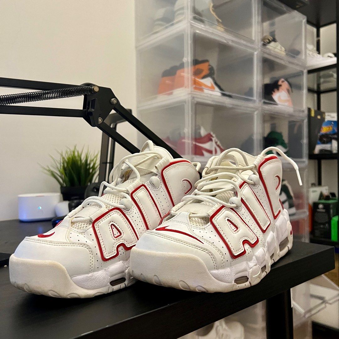 Nike Air Uptempo White Red Varsity Men s Fashion Footwear