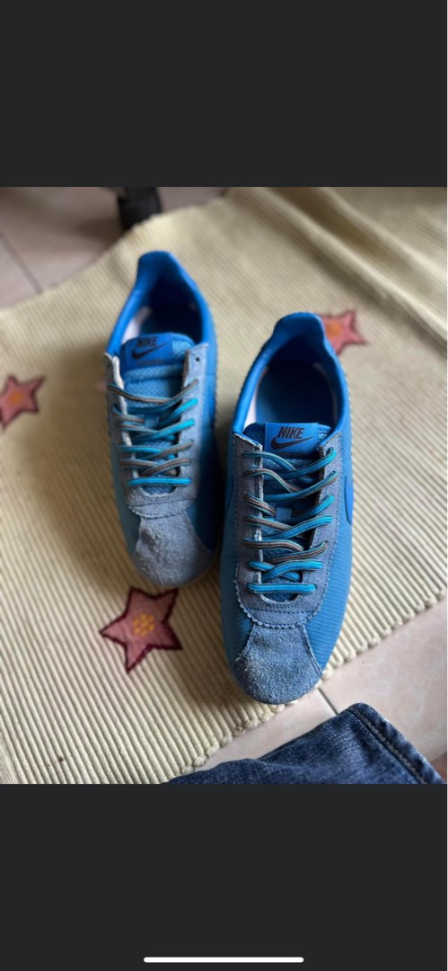 Nike cortez blue suede clearance
