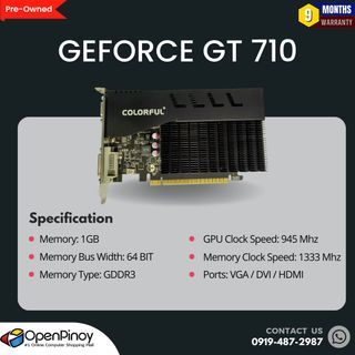 NVDIA GeForce Gt 710 | Pre-Owned
