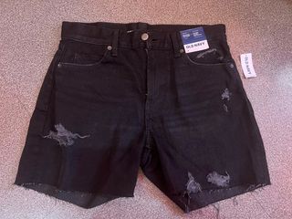 Old Navy High Waist Denim Shorts Black