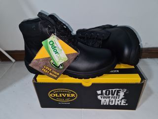(Oliver by Honeywell) Lace-up Safety Boots with Boot Pad Collar Black (with PENETRATION PROTECTION)