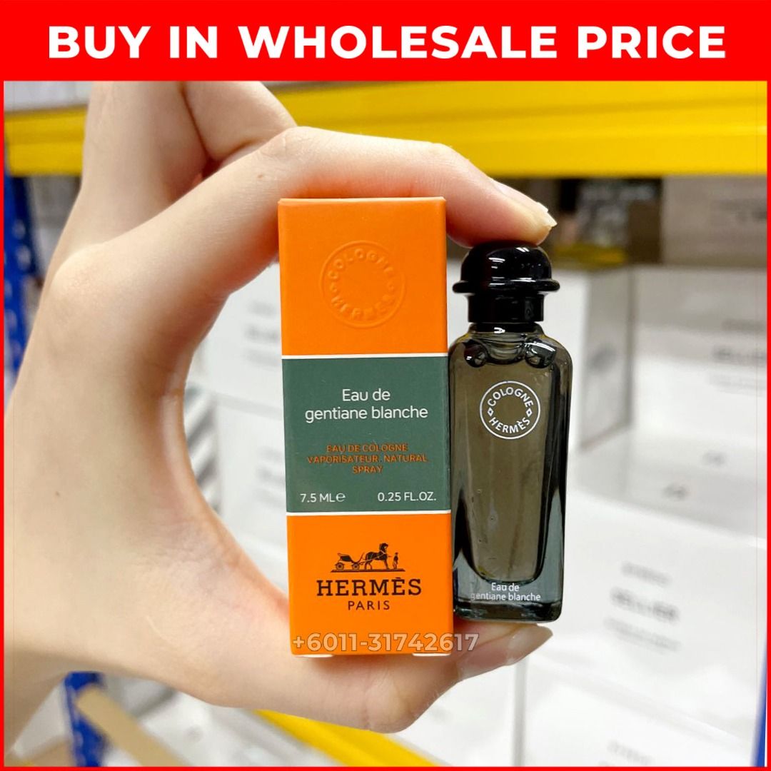 ORIGINAL HERMES EAU DE GENTIANE BLANCHE 7.5ML FOR UNISEX Beauty