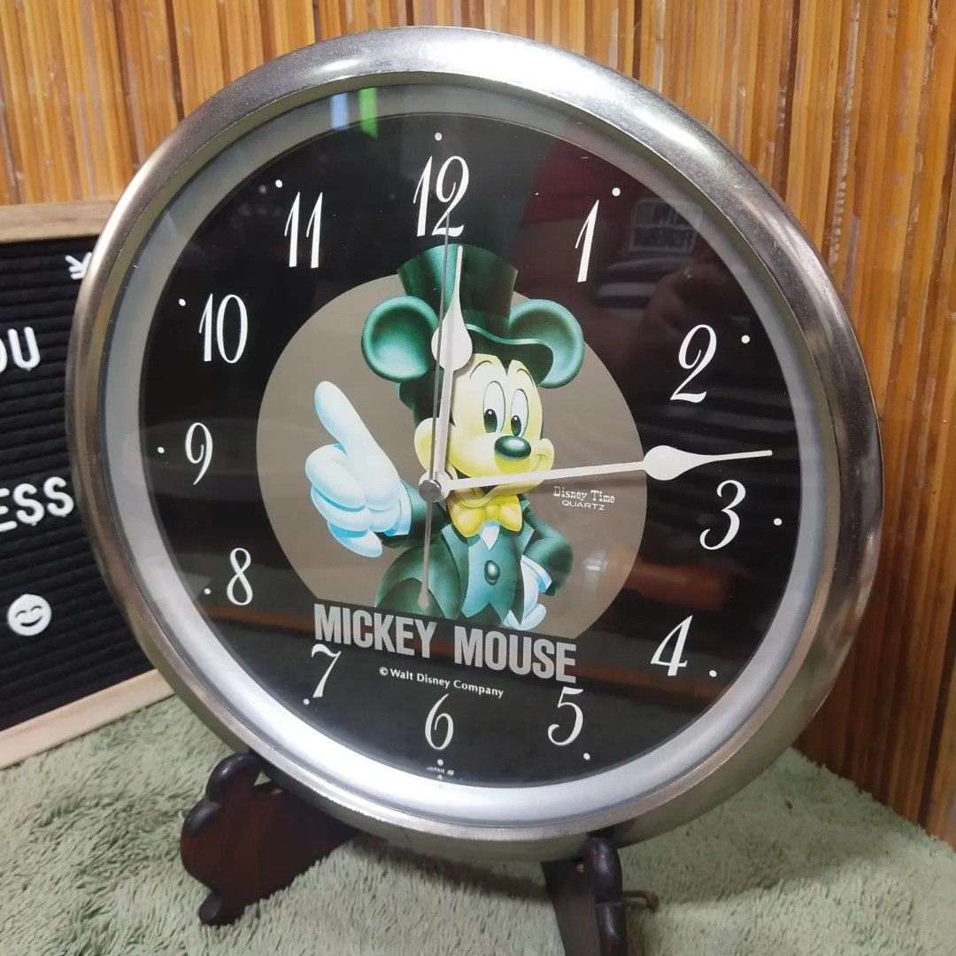 Original Mickey Mouse Wall Clock (Category: Clocks) located in Malolos. Submitted by jestrelita (Listing ID 1221445840, Image 3). Description: Original Mickey Mouse Wall Clock P780 only - made by Walt Disney Company @Japan - battery operated - tested working - good condition 🇯🇵🏯👘👺🗾🍱🎎🍜🍙.