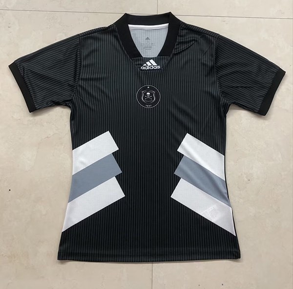Orlando Pirates Football Shirt Retro Icon - Black/Grey Four/White