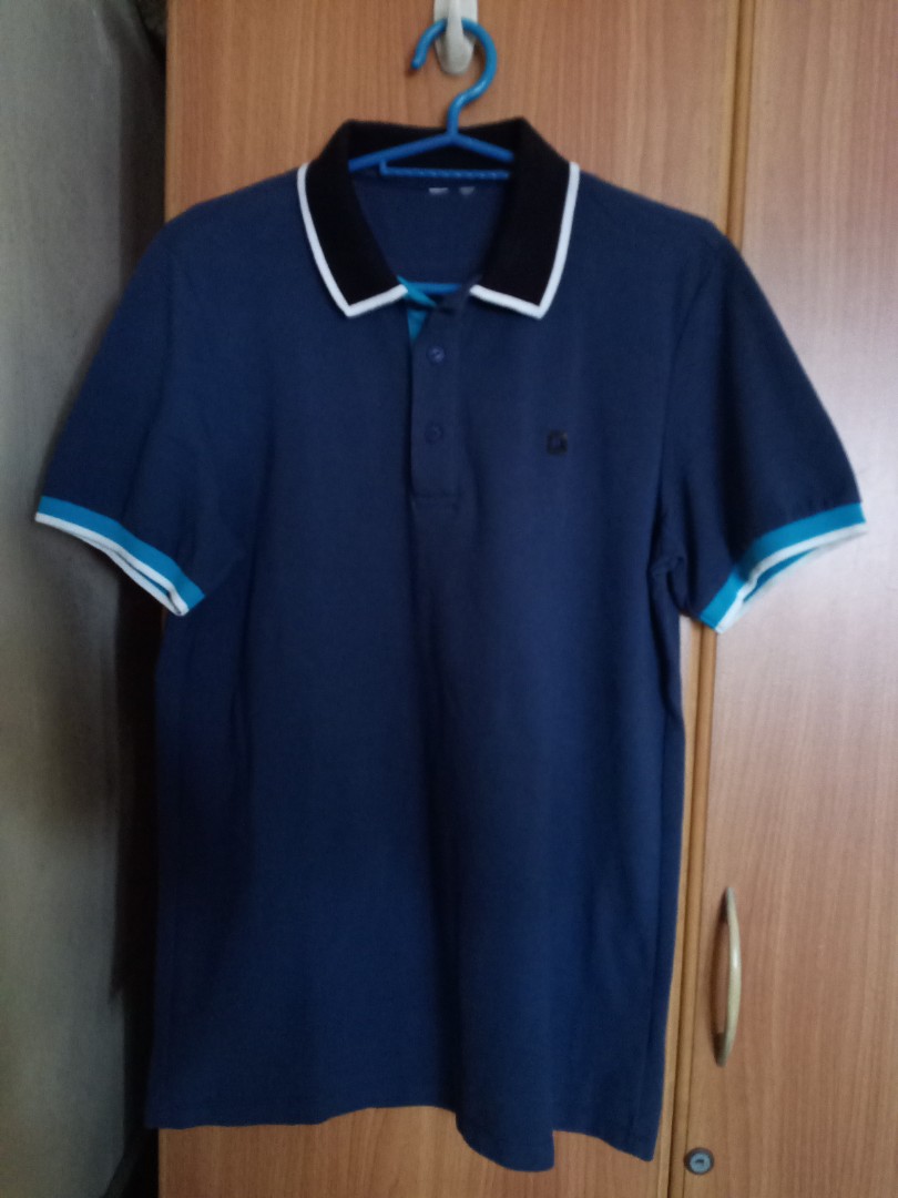 Penshoppe Polo Shirt (Blue Green, Blue, Black, & White), Men's Fashion ...