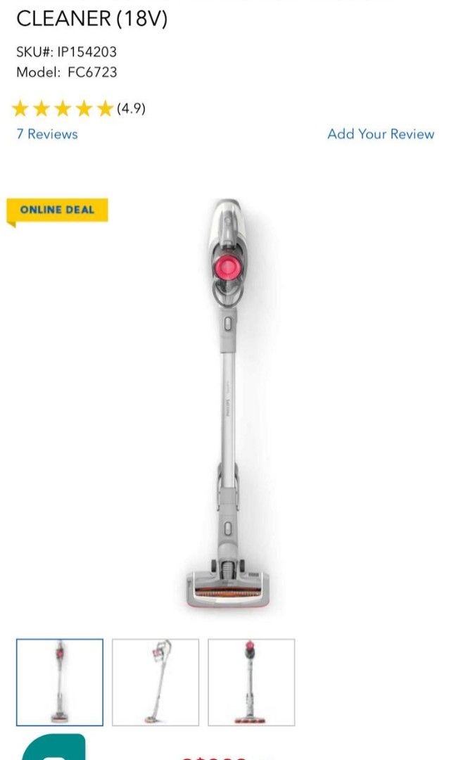 PHILIPS FC6723 HANDSTICK VACUUM CLEANER 18V Condition 8 10 70 93833325 ahme TV Home Appliances Vacuum Cleaner Housekeeping on Carousell