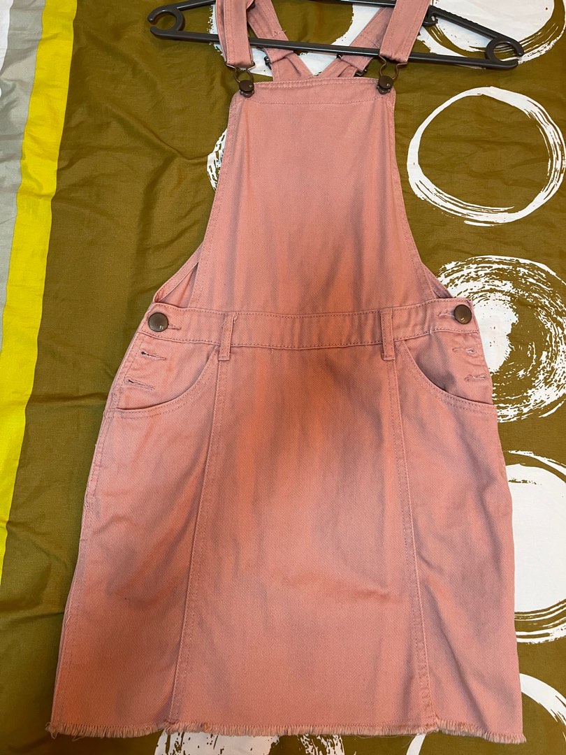 Pink Overall Dress, Women's Fashion, Dresses & Sets, Dresses on Carousell