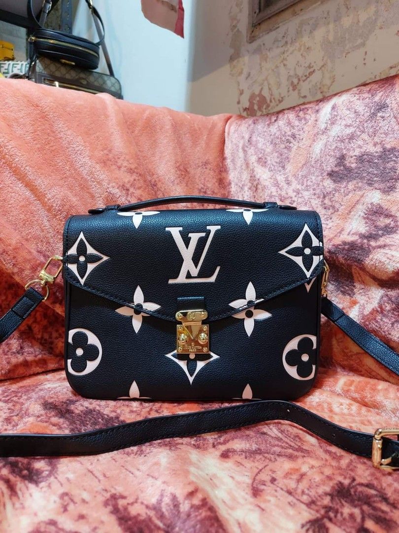 Preloved Lv metes embossed black& white (Category: Luxury Bags & Wallets) located in Cebu City. Submitted by day.98 (Listing ID 1221381447, Image 1). Description: selected from japan surplus no flaws coded genuine leather with dust bag meduim size.