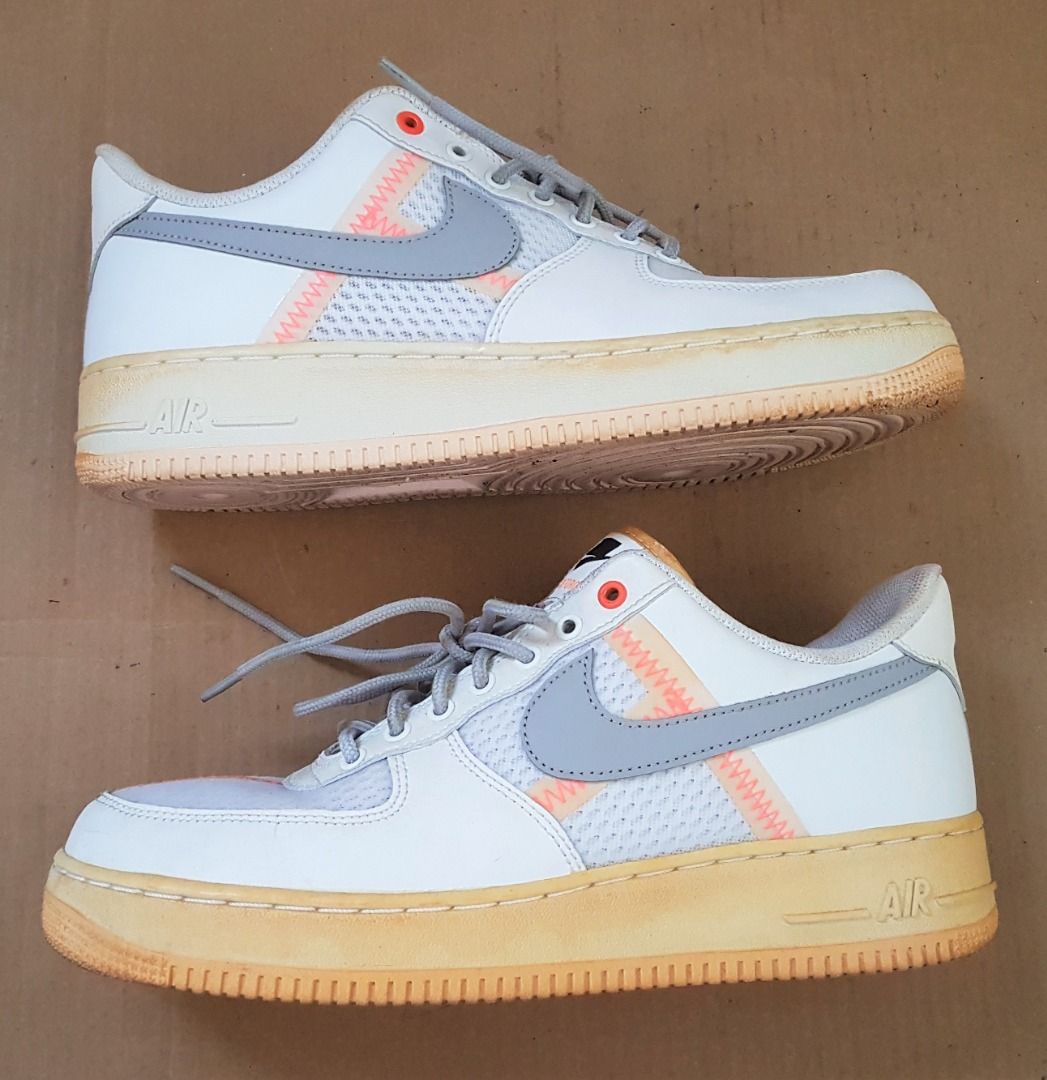Air force 1 top low transparent white grey
