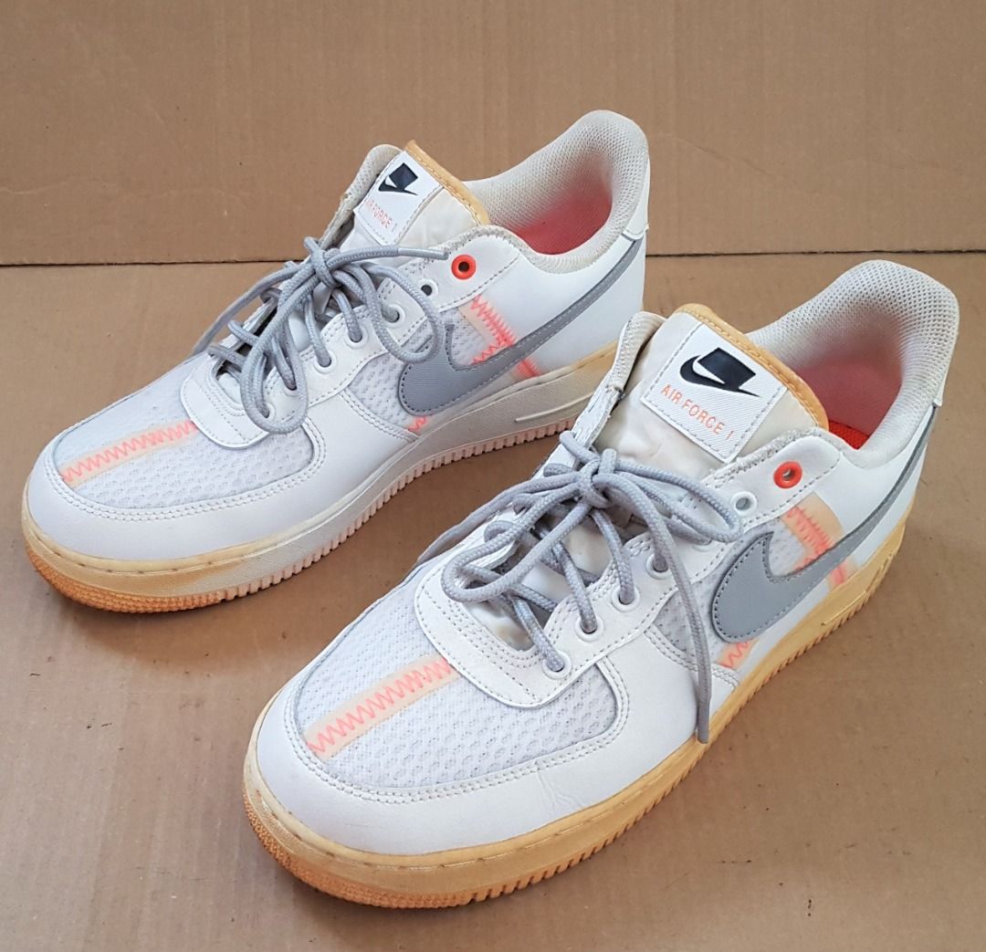 Air force 1 low transparent white grey sale