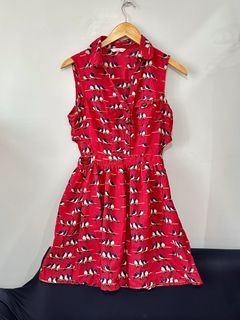 Printed Red Dress