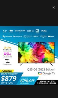 PRISM+ Q55 Quantum Edition 2023 Model 4K Google TV 55 Inch Smart TV