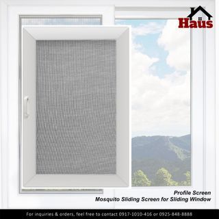 Profile Screen Mosquito Sliding Screen for Sliding Window 1x1m White