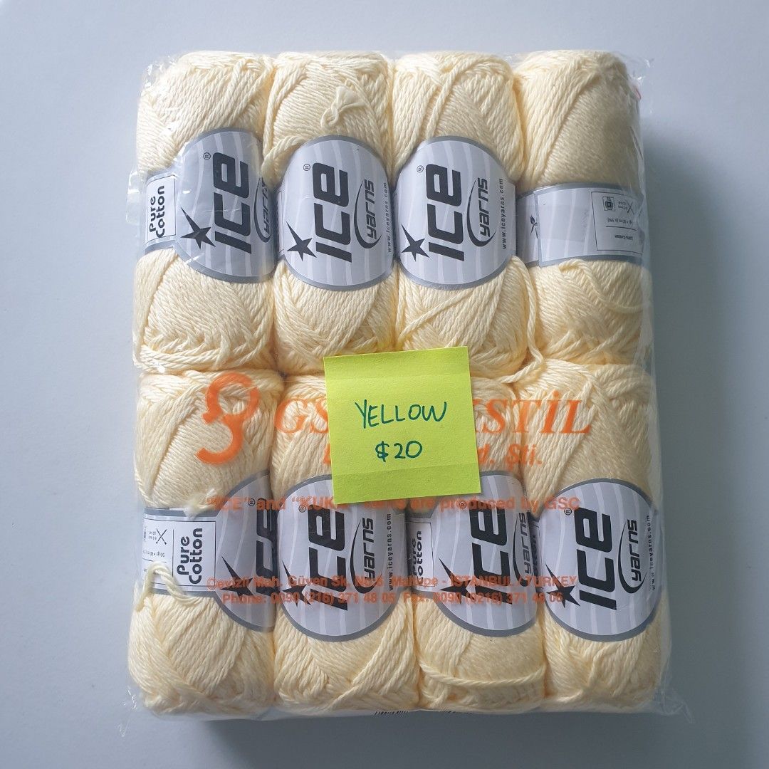 Pure Cotton Yarn Packs for Crochet and Knitting, Hobbies & Toys