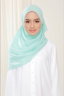 Qaseh Sulam Shawl in Tiffany by Simpul Rapi