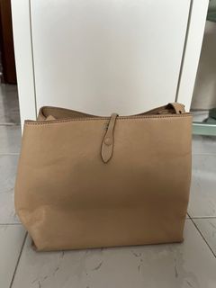 Rabeanco Genuine Leather Shoulder Bucket Bag