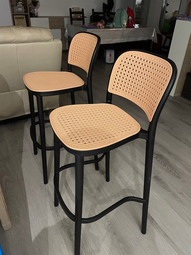 Rattan Bar Chairs, Furniture & Home Living, Furniture, Chairs on Carousell