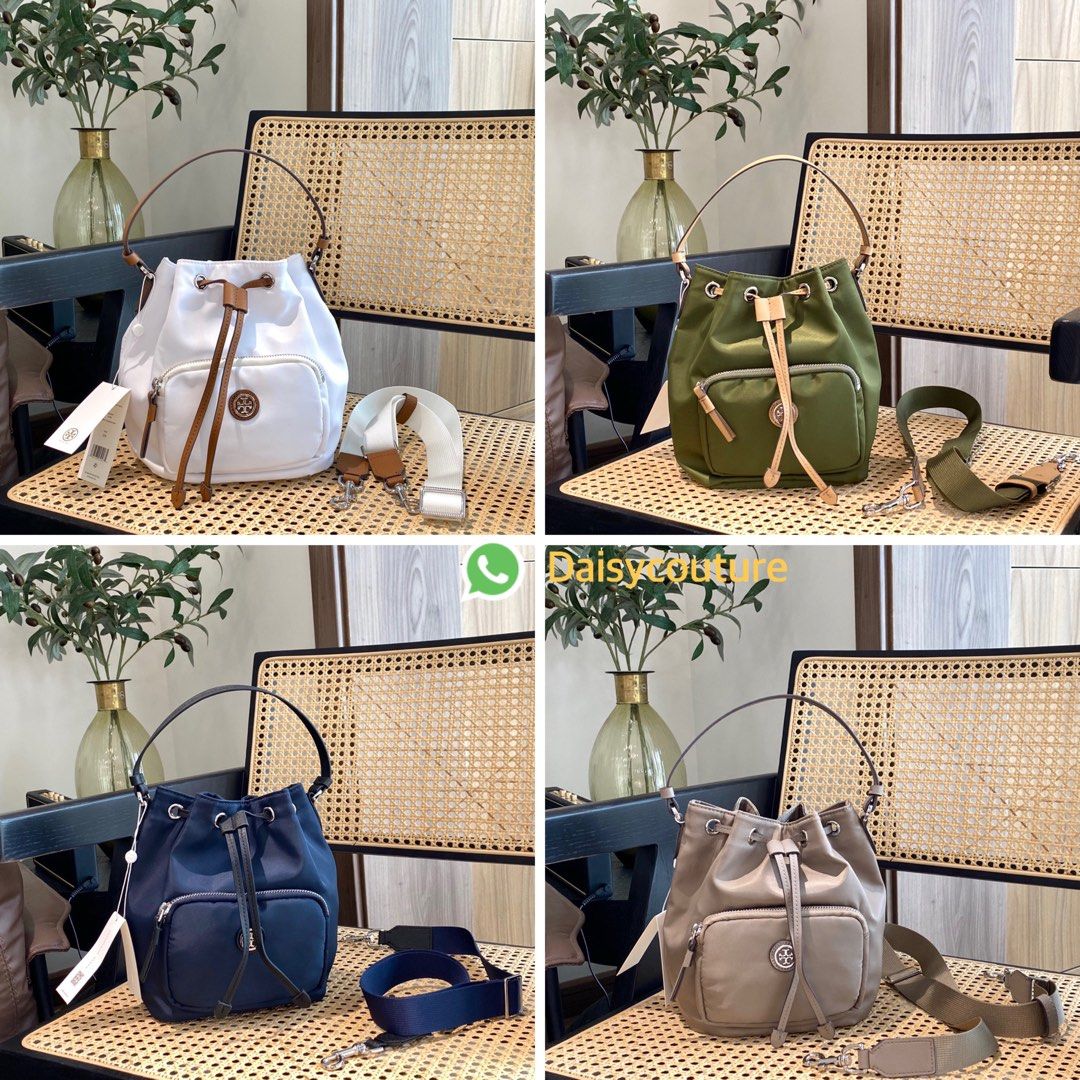 Tory Burch Emerson Bucket Bag, Luxury, Bags & Wallets on Carousell
