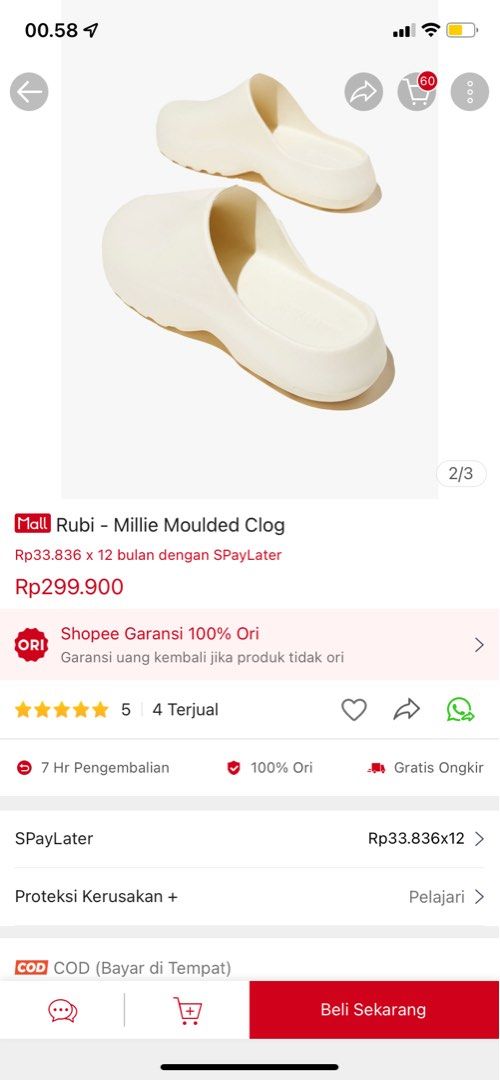 Ukuran sandal 2025 rubi