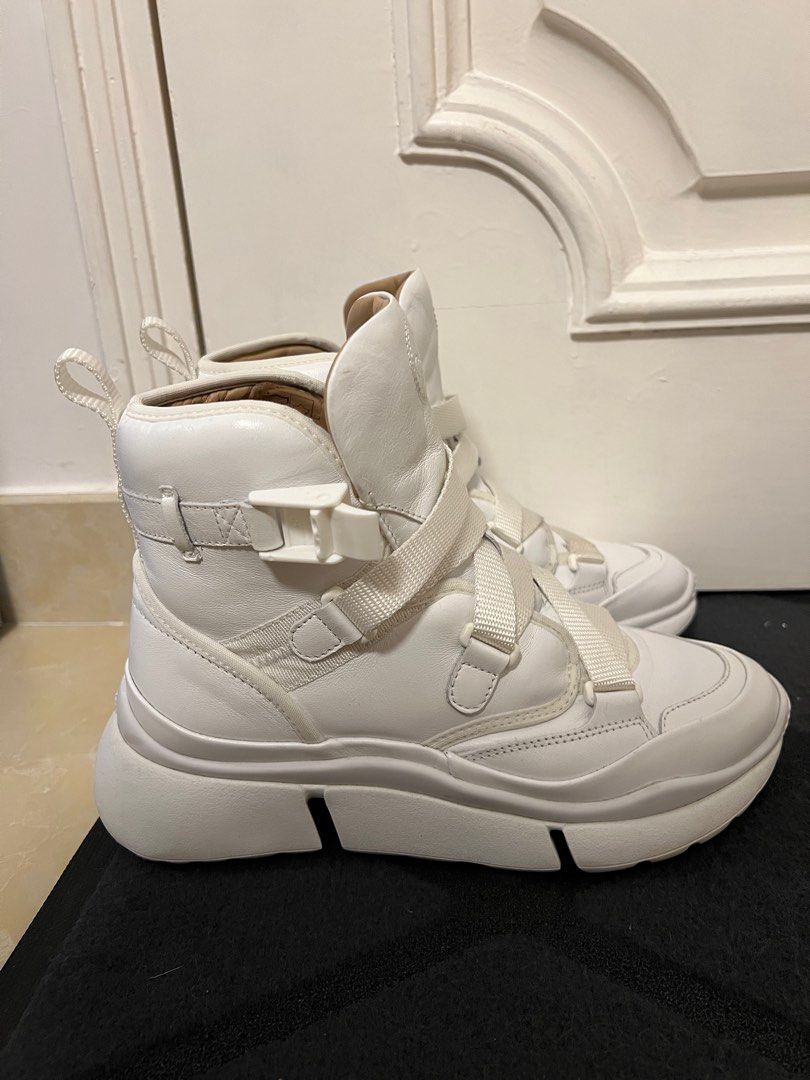 sf only Chloe sonnie high top sneakers white size 37
