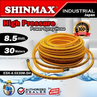 SHINMAX Japan 8.5mm High Pressure Washer Hose / Power Sprayer Hose - 30 Meters/Roll (ESK-8.5X30M-SH) *LIGHTHOUSE ENTERPRISE*