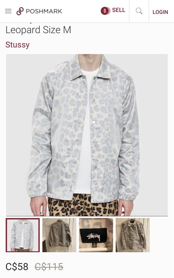 stussy leopard print jacket