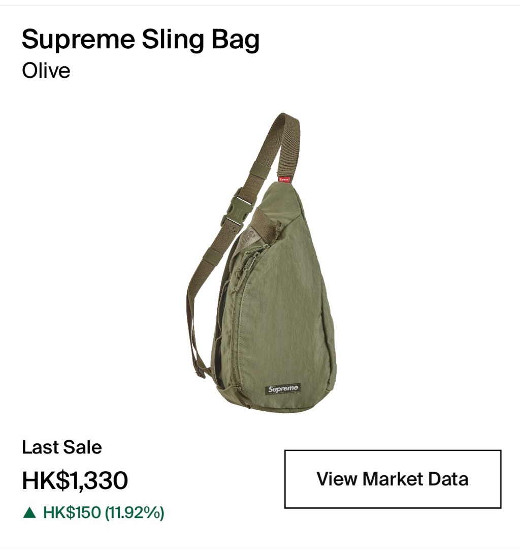 Supreme sling shop bag olive